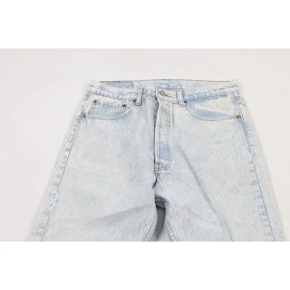 Vintage 90s Levis 501xx Mens 32x30 Distressed Button Fly Acid Wash Jeans USA